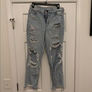 American Eagle Outfitters Blue Boyfriend Jeans Distressed